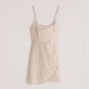 Abercrombie Gingham Faux Wrap Dress Size MP